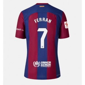 Lacne Ženy Futbalové dres Barcelona Ferran Torres #7 2023-24 Krátky Rukáv - Domáci